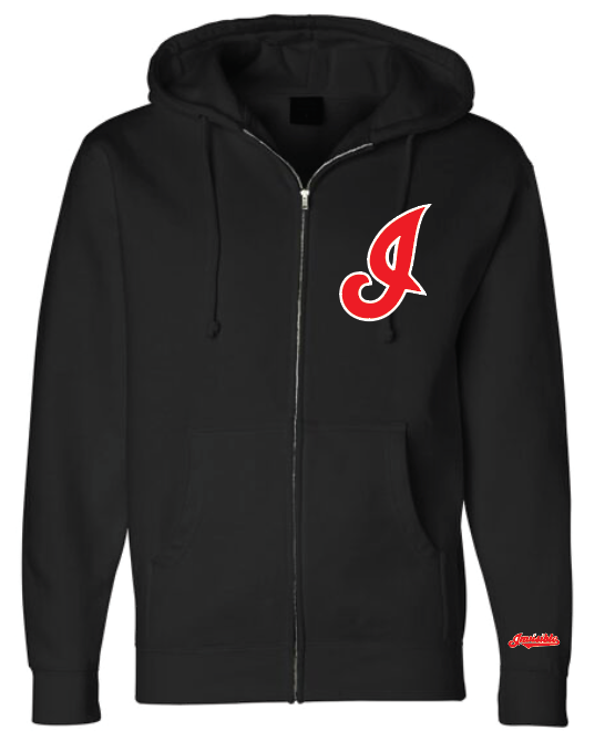 Script 1 Black/Red Zip Hoodie